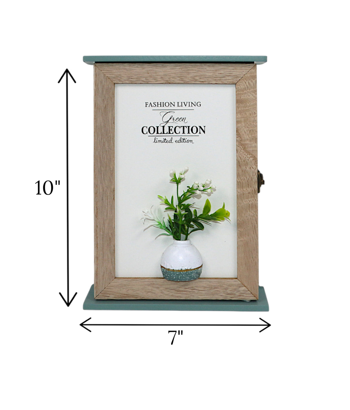 wooden mini cabnet sea green china "10x7"