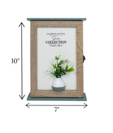 wooden mini cabnet sea green china "10x7"