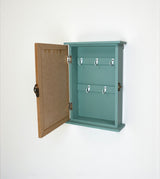 wooden mini cabnet sea green china "10x7"