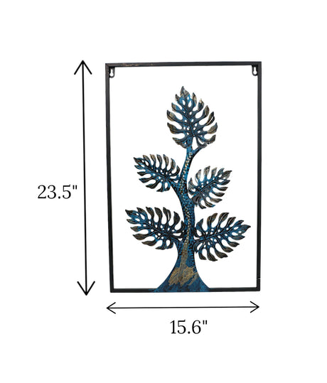 metal wall hanging tree black china 23.5x15.6