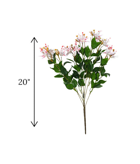 lilly flower  bunch white & red china "20"