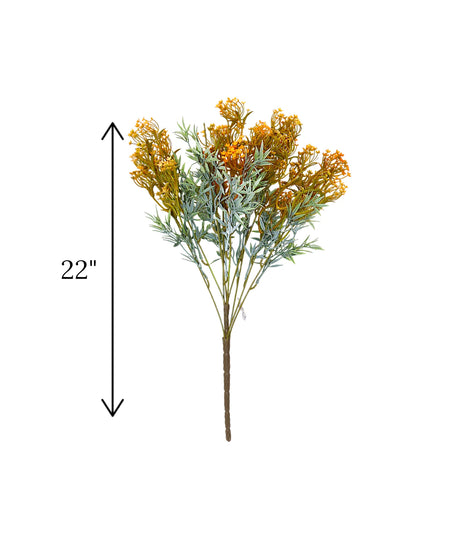 foilage flower bunch yellow china "22"