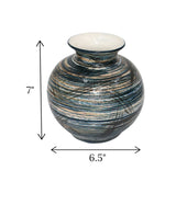 glazed ceramic vase small china 7x6.5