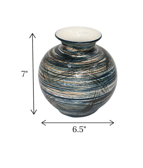 glazed ceramic vase small china 7x6.5