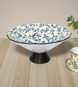 ceramic bowl white & blue china 5.5x12