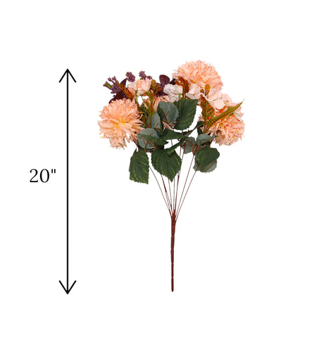 flower bunch peach chrysanthemum china 20"
