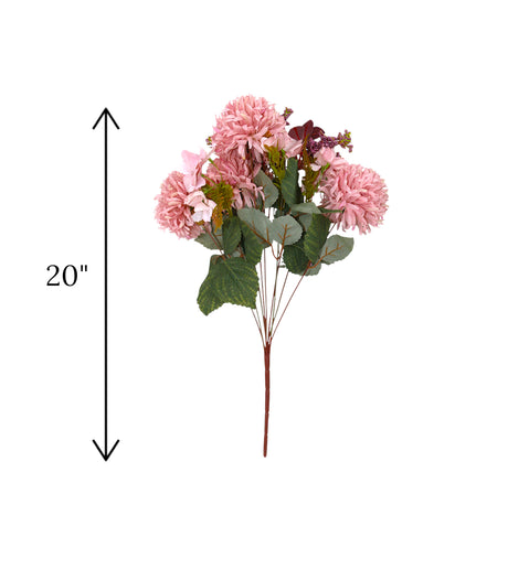 flower bunch light pink chrysanthemum china 20"
