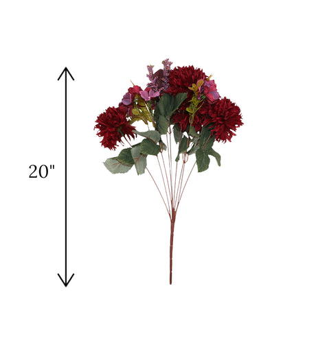 flower bunch maroon chrysanthemum china 20"