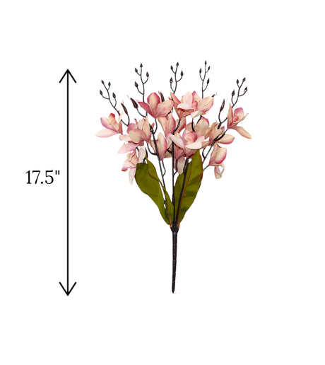 2tone flower bunch cymbidium china 17.5"