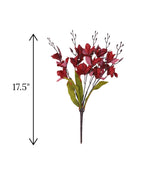 2tone flower bunch maroon cymbidium china 17.5"
