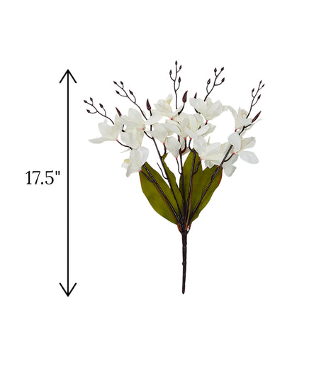 2tone flower bunch white cymbidium china 17.5"