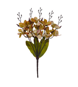 2tone flower bunch cymbidium china 17.5"
