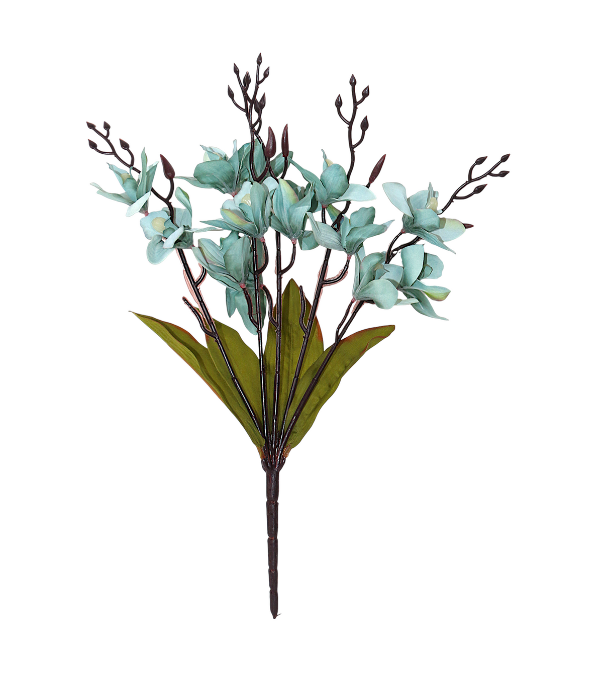 2tone flower bunch sea green cymbidium china 17.5"