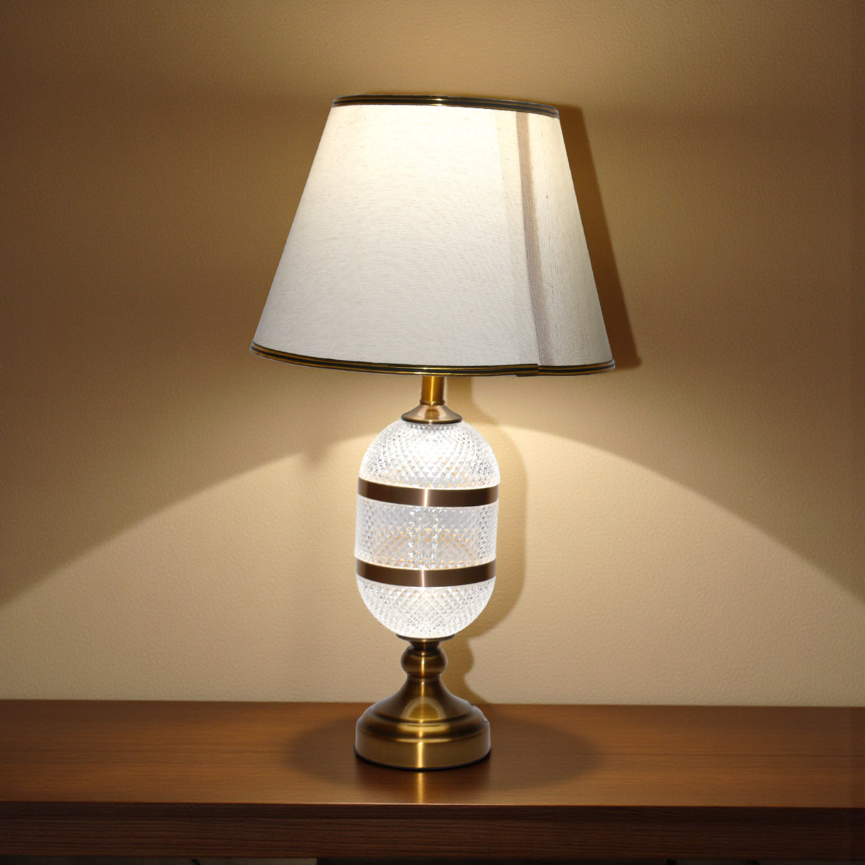 table lamp acrylic double light hl02 22"x12"