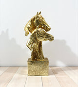 statue horse 2s golden china 13.5"x4.5"