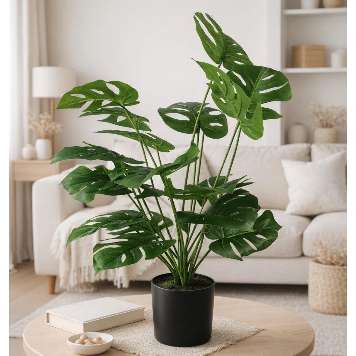 monstera plant with plastic pot 18 small leaves china 28"