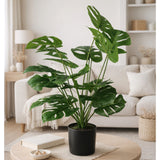 monstera plant with plastic pot 18 small leaves china 28"