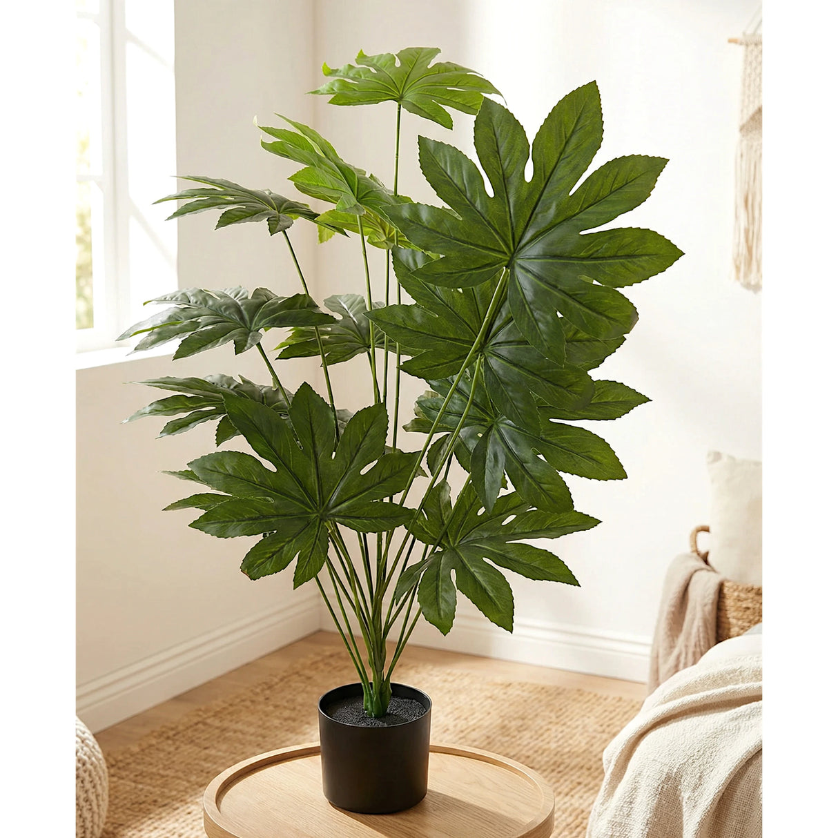 paper plant with plastic pot 18 large leaves china 38"