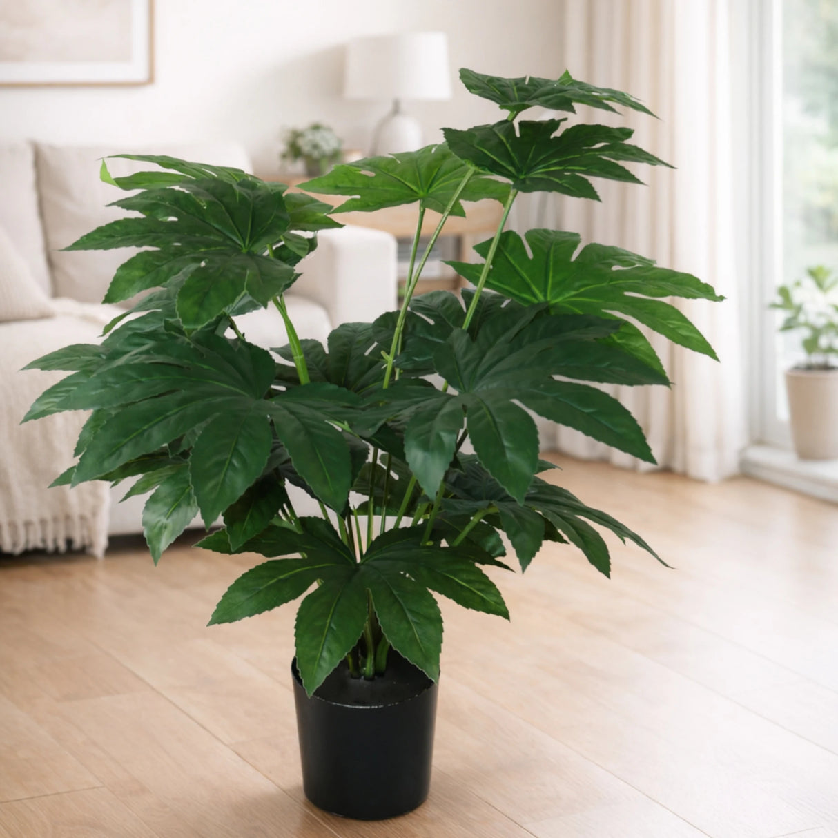 paper plant with plastic pot 18 small leaves china 26"