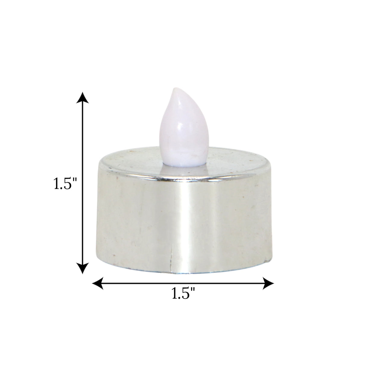 led tea light candle silver 1pc china 1.5x1.5