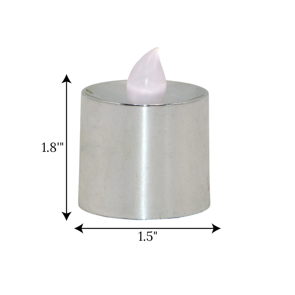 led tea light candle silver 1pc china 1.8x1.5