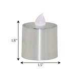 led tea light candle silver 1pc china 1.8x1.5