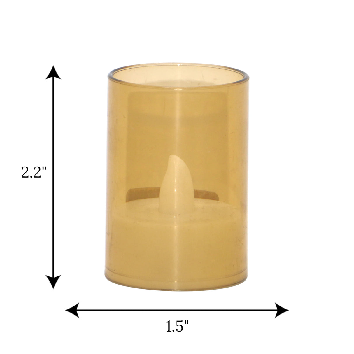 led candle with plastic holder 1pc china 2.2x1.5