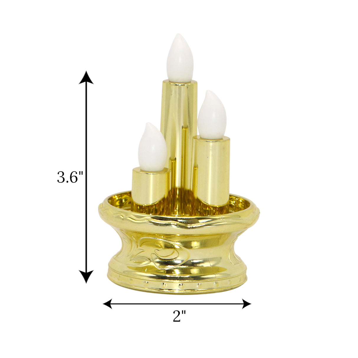 led candle golden 3s china 3.6x2