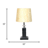 table lamp wood black crystal candy 6 inch 18"x10"