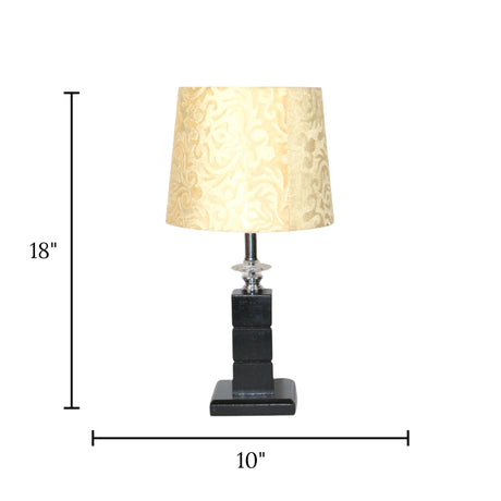 table lamp wood black crystal candy 6 inch 18"x10"