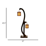 floor lamp lasani 2 shades 49.5"x12"