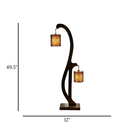 floor lamp lasani 2 shades 49.5"x12"