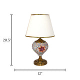 table lamp golden turkish led double light 707 20.5"x12"