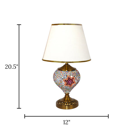 table lamp golden turkish led double light 707 20.5"x12"