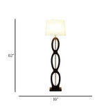 floor lamp wood 3 oval brown 62''x16''