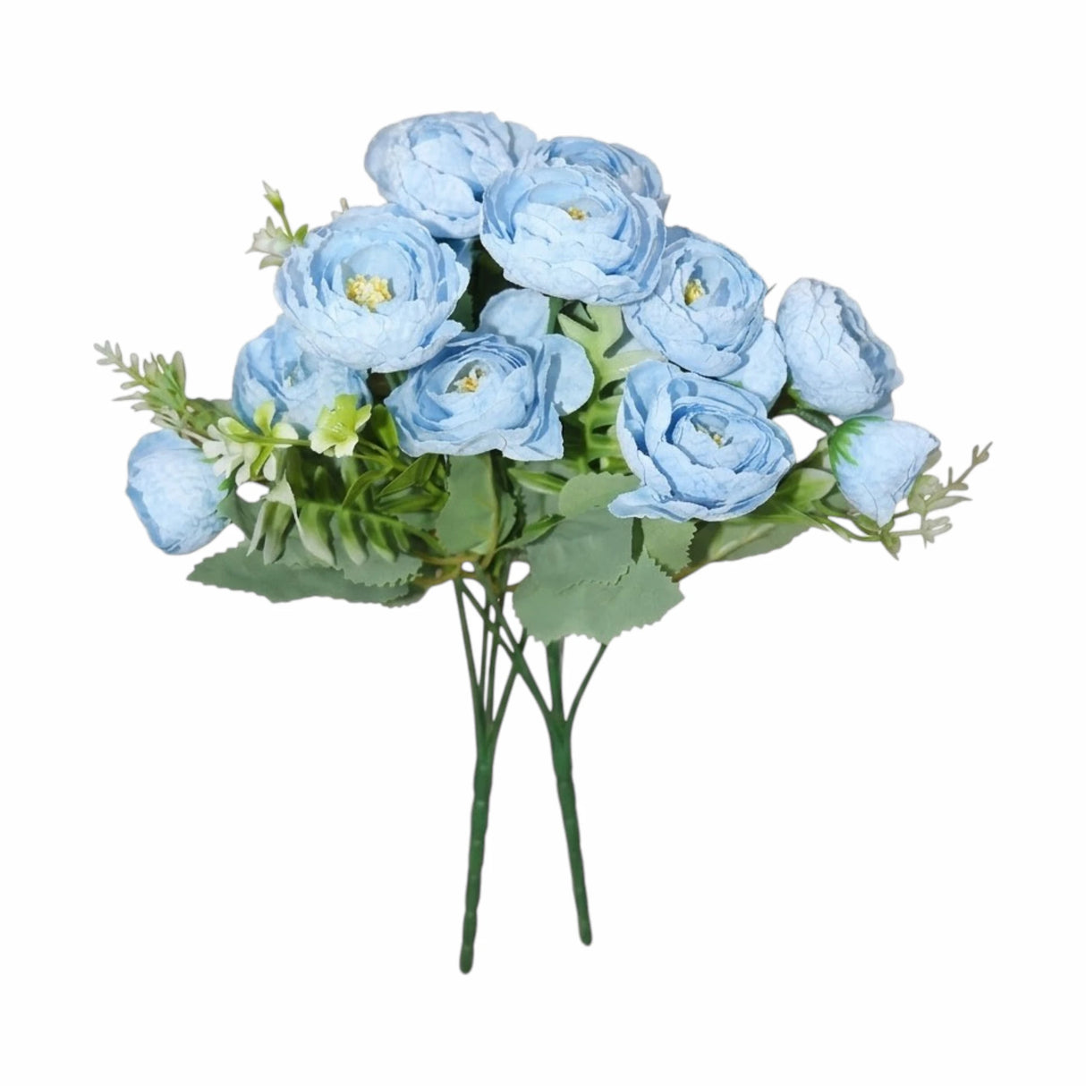 flower bunch peony with seeds sky blue