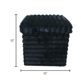 stuff stool square foldable & storage box black