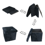 stuff stool square foldable & storage box black