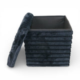 stuff stool square foldable & storage box black