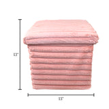 stuff stool square foldable & storage box pink