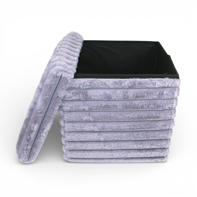 Square Box Stool stuff stool square foldable & storage box grey – KK Mart