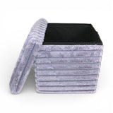 stuff stool square foldable & storage box grey