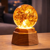 3d crystal moveable crack globe wood base texture china