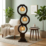 floor lamp wood 3ring 49''x12''