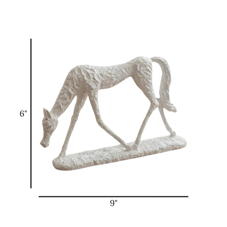 statue horse sculpture white 6"x9" china
