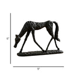 statue horse sculpture black 6"x9" china