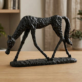 statue horse sculpture black 6"x9" china
