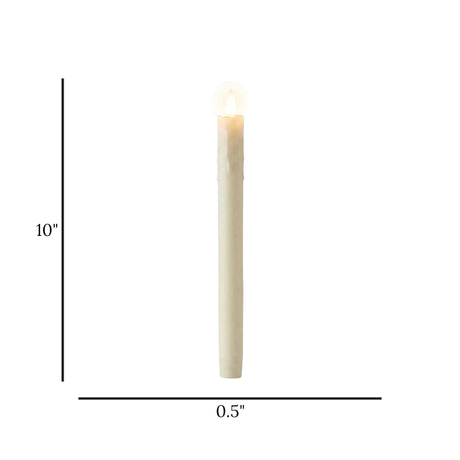 led candle 1pc long 10"x0.5" white china