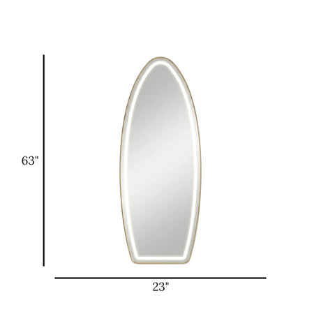 led standing mirror oval 63''x23'' china