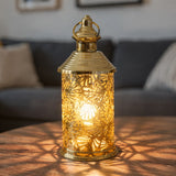 metal led lantern golden china